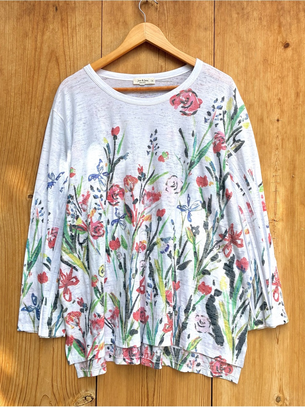 Jess & Jane Floral Lightweight Sweater USA Sz 3X